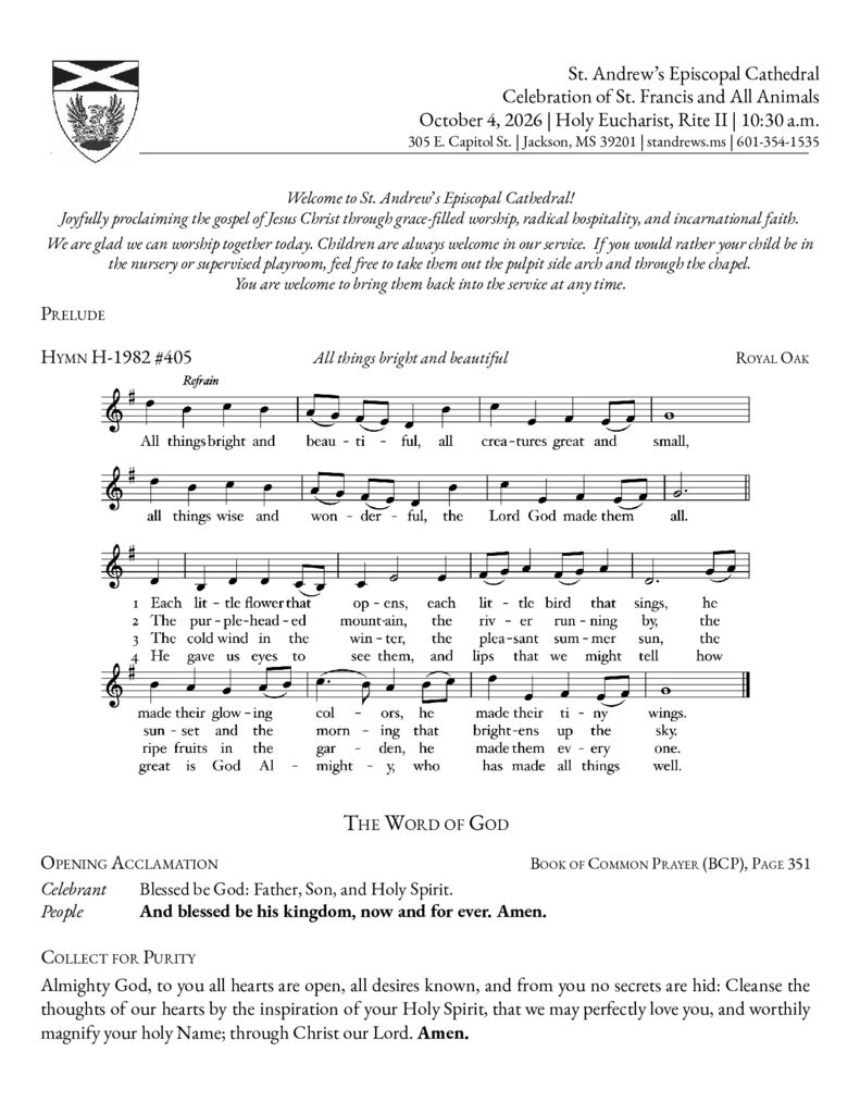 thumbnail of 19th Sunday after Pentecost_Animal blessings 10_30 a.m. Oct. 4, 2026 (1)