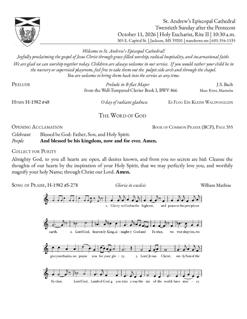 thumbnail of 20th Sunday after Pentecost – 10_30 – Oct. 11, 2026