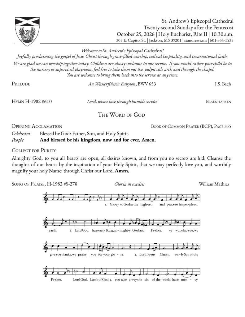 thumbnail of 22nd Sunday after Pentecost – 10_30 – Oct. 25, 2026